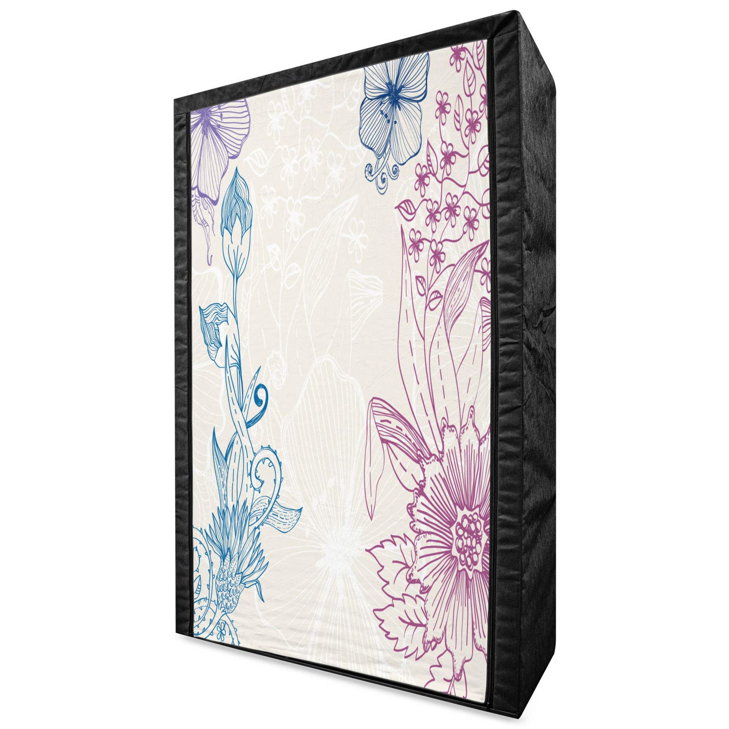 Ambesonne Floral Portable Fabric Wardrobe - 42.5