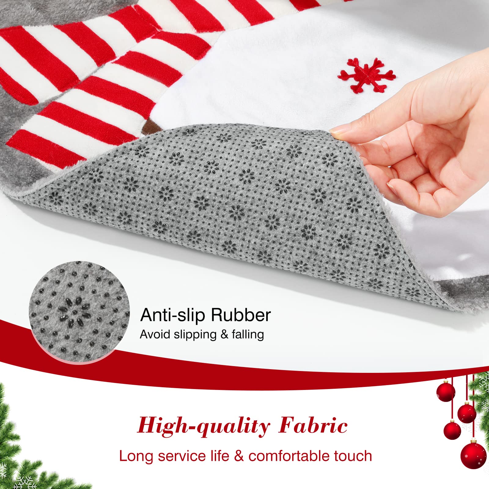 Luxspire 4-Piece Christmas Toilet Seat Cover and Bathroom Rug Set - Snowman Toilet Lid Cover, Toilet Mat, Tank Cover & Tissue Box Cover - Festive Holiday Bathroom Decor for Home, Party & Gift Giving