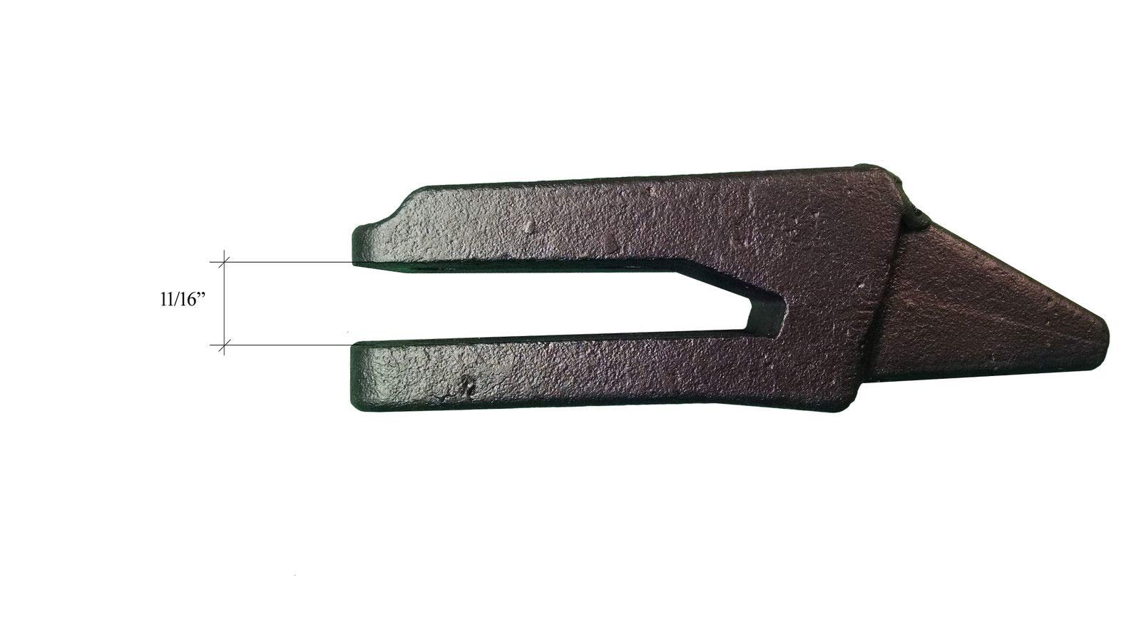 3-Pack Mini Excavator Bucket Teeth & Pins - 156 Series Bolt-On Shank Replacement Parts (6808770) - Compatible with Compact Excavators for Digging, Trenching & Construction Work