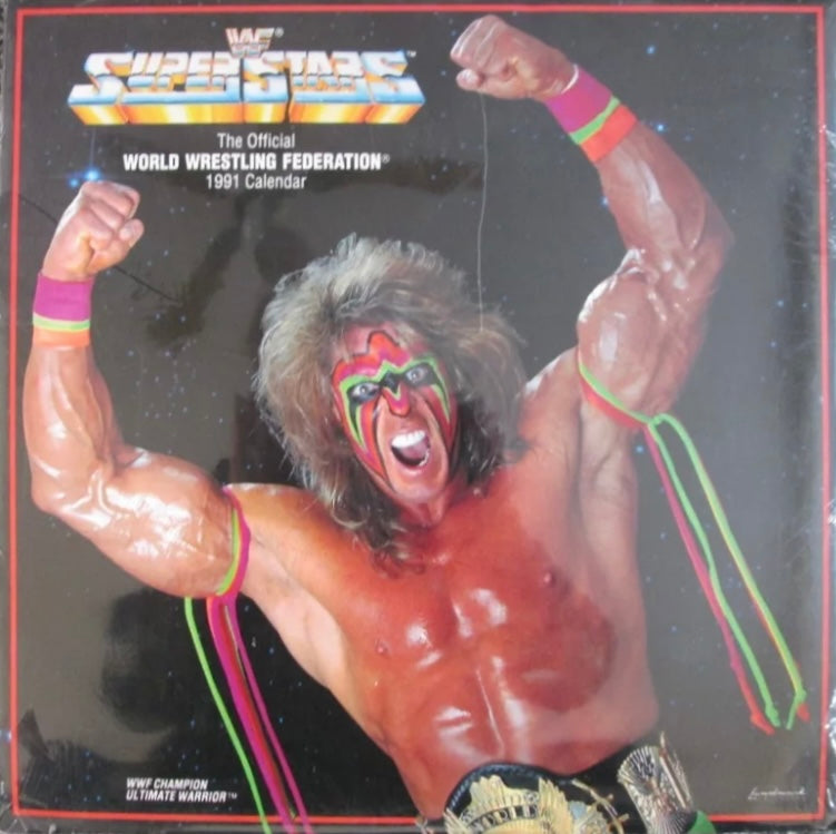 1991 WWF Superstars Vintage Wall Calendar - Perfect for Wrestling Fans, Collectors & Retro Decor