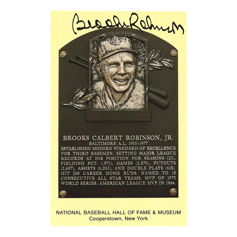 Brooks Robinson Autographed Hof Plaque with JSA COA - Baltimore Orioles Memorabilia - Perfect for Baseball Fans, Collectors, and Sports Decor