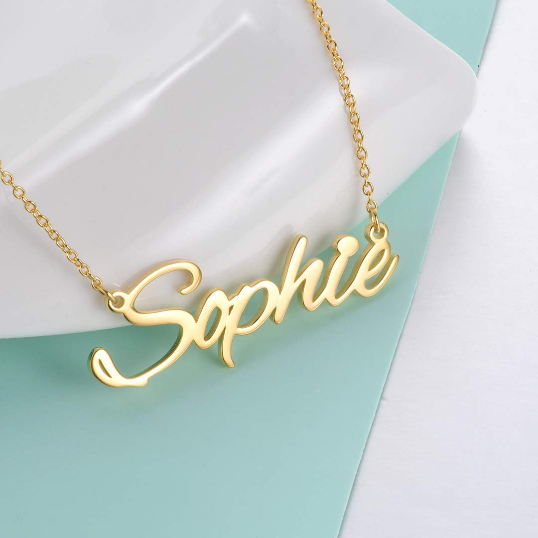 Personalized Name Necklace for Women - Custom Engraved Name Pendant Jewelry Gift for Her | Birthday, Anniversary, Valentine's Day Present | Perfect for Everyday Wear & Special Occasions