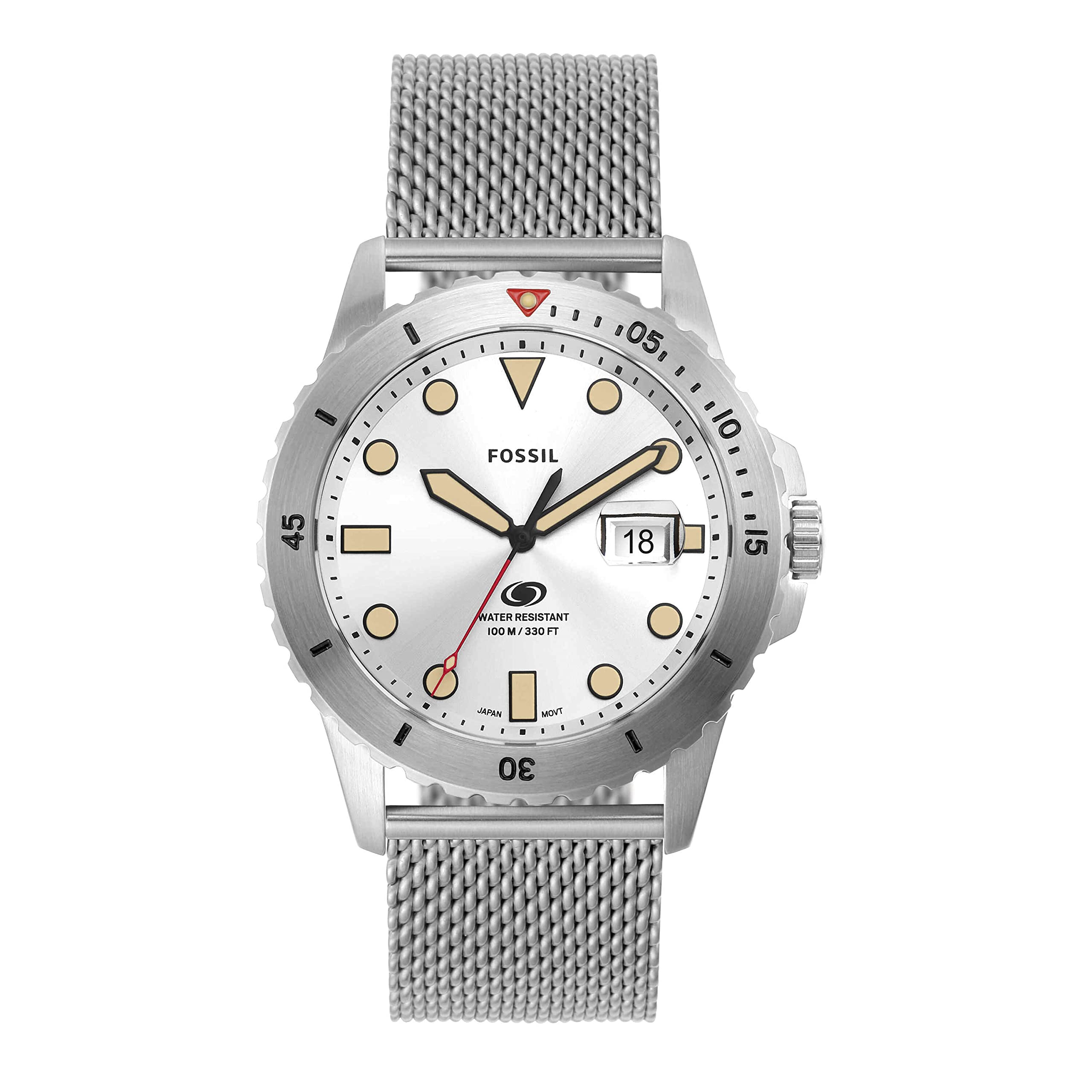 Fossil Men's Sports Watch - Stainless Steel, Silicone & Leather Band Options | Waterproof, Durable & Stylish for Running, Gym & Outdoor Activities