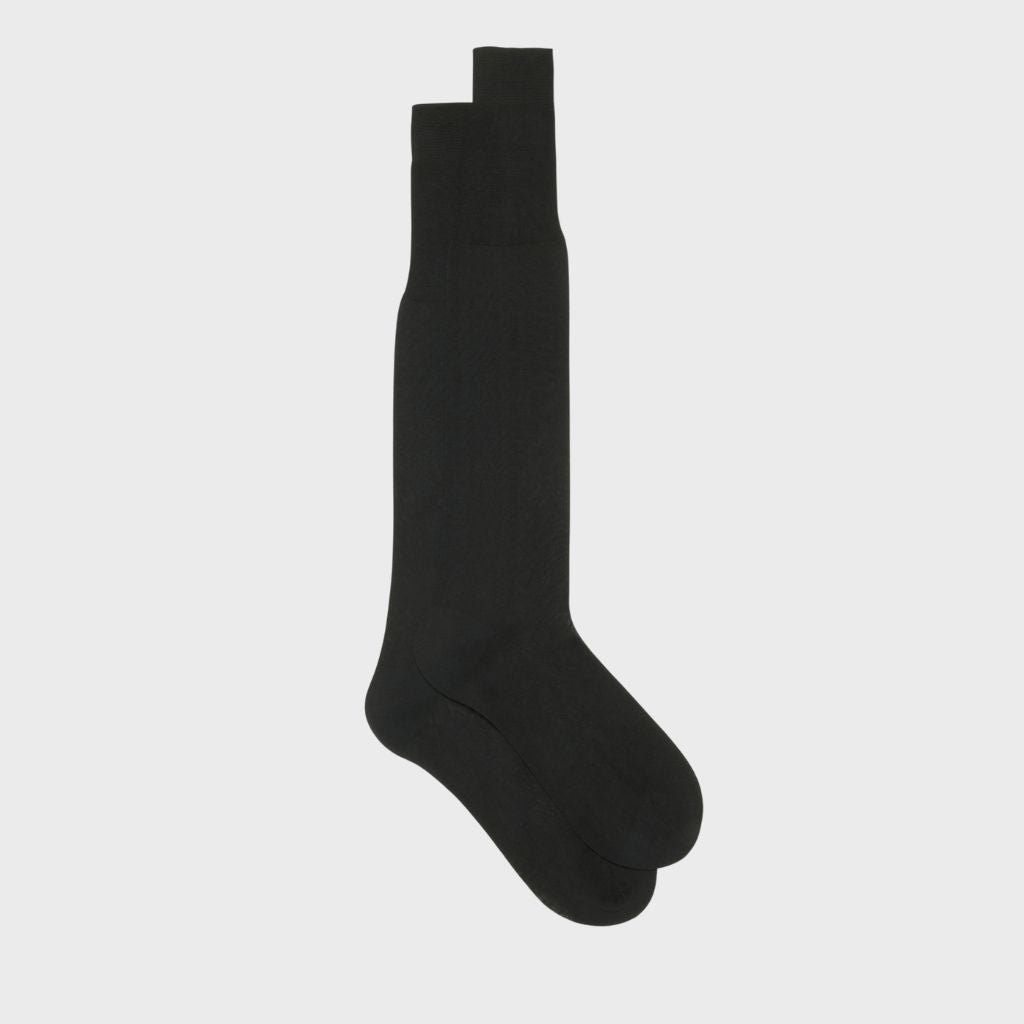 BRESCIANI Men's Cotton Plain Socks - Charcoal Gray Comfortable Casual Crew Socks for Everyday Wear, Work & Gym