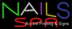 Nails Spa LED Sign - High Impact & Energy Efficient LED Light for Nail Salon, Beauty Shop, and Spa Decor