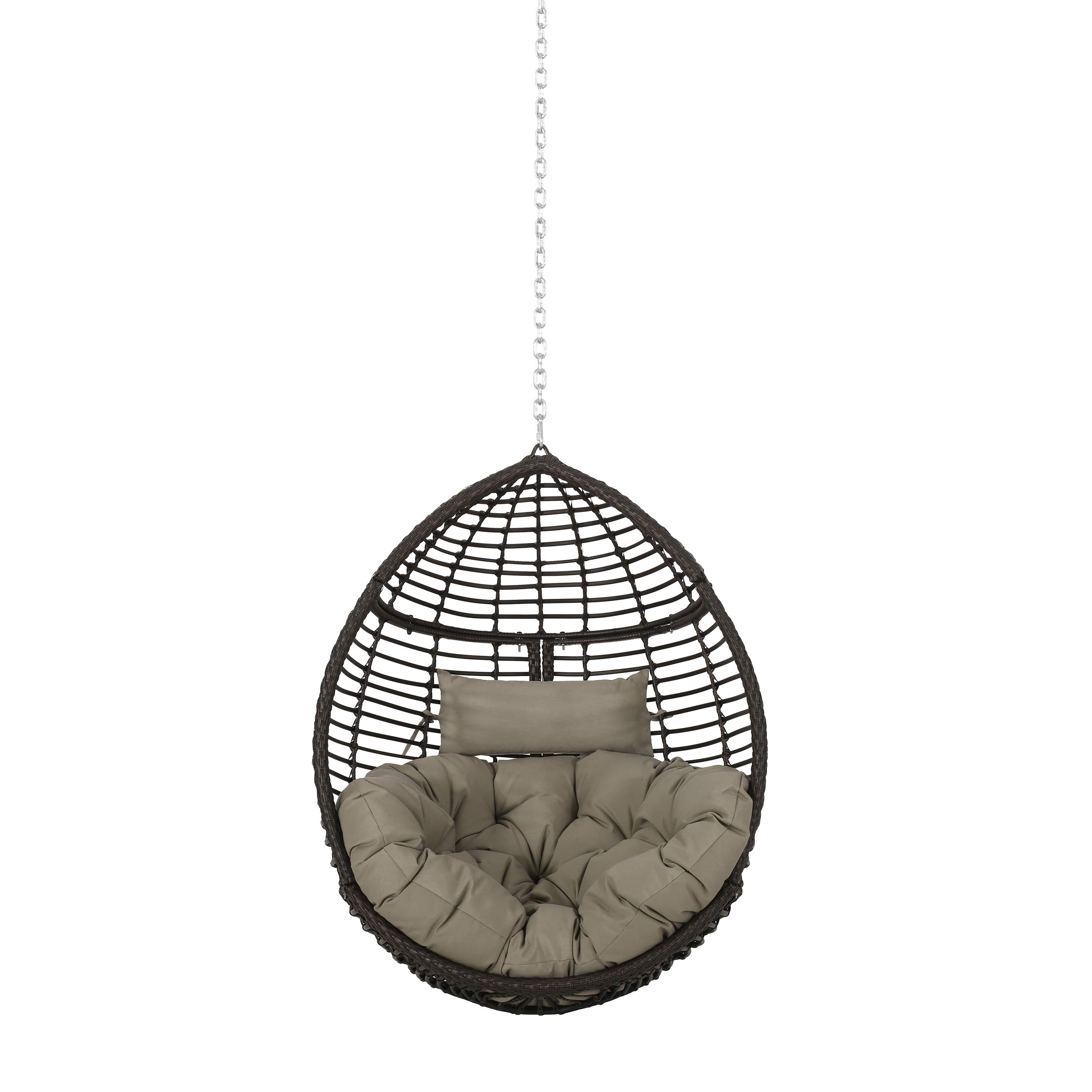 Christopher Knight Home 313487 Outdoor Hammock Swing - Multi-Brown & Khaki Color for Patio, Garden, or Backyard Relaxation
