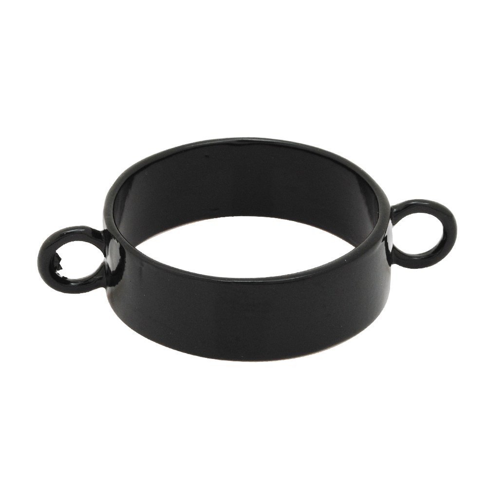 10PCS 25mm Round Open Back Bezel Pendant Settings for Resin, Polymer Clay & Epoxy Jewelry Making - Black Metal Frame with 2 Loops - Perfect for DIY Pendants, Charms & Craft Projects
