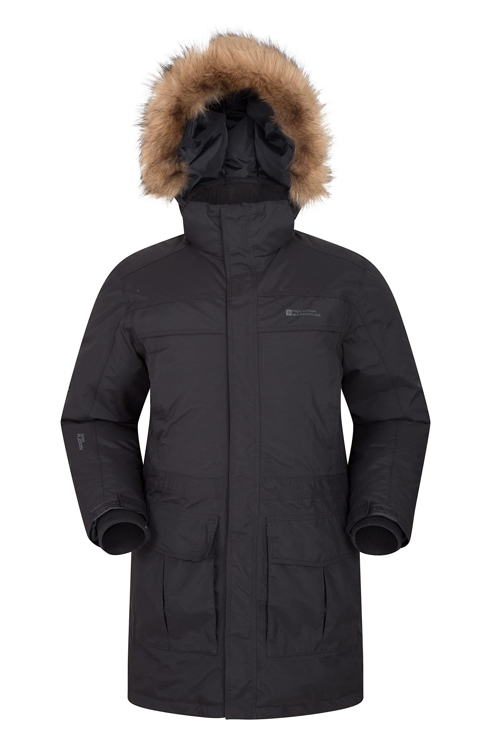 Mountain Warehouse Men's Waterproof Puffer Jacket - Winter Coat for Hiking, Skiing & Outdoor Activities | Windproof & Insulated Rain Jacket for Cold Weather
