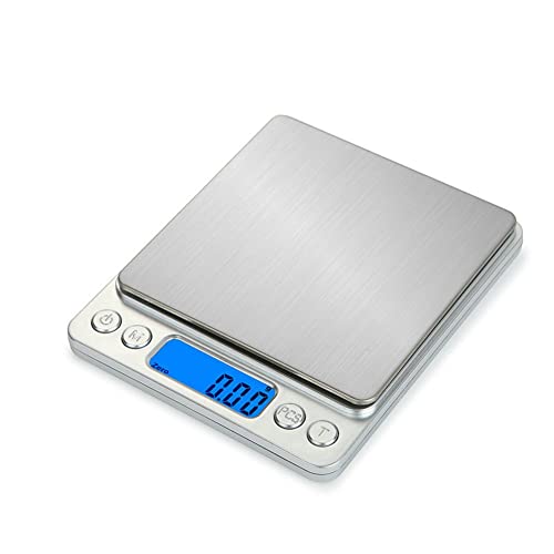 Precision Digital Kitchen Scale 1000g/0.1g - Food Scale for Baking, Cooking & Jewelry with LCD Display | Portable Ounces & Grams Scale for Home, Restaurant & Lab Use