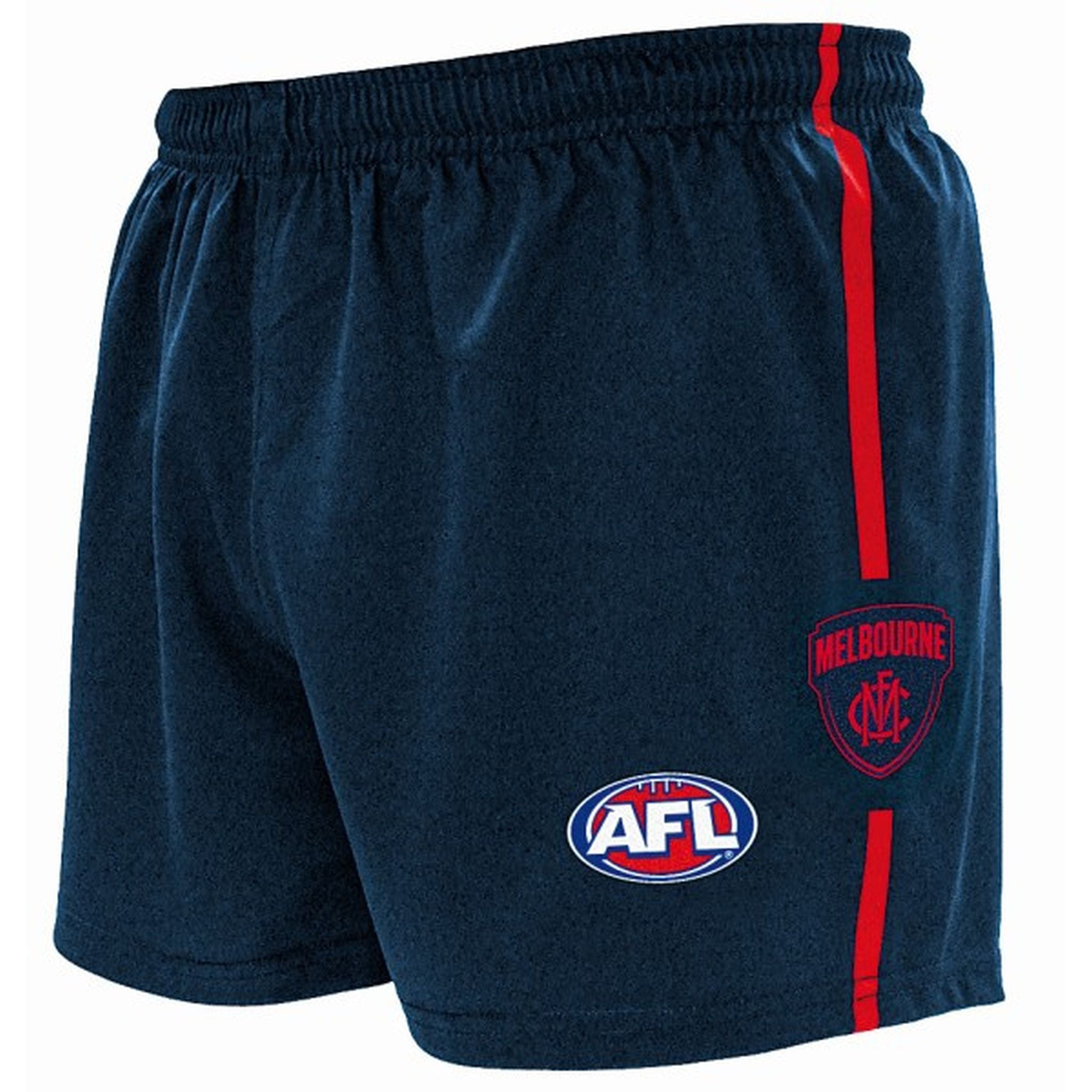 Burley Sekem Melbourne Demons AFL Replica Kids Shorts - Official AFL Team Apparel for Boys & Girls - Perfect for Game Day, Sports Practice, and Fan Support