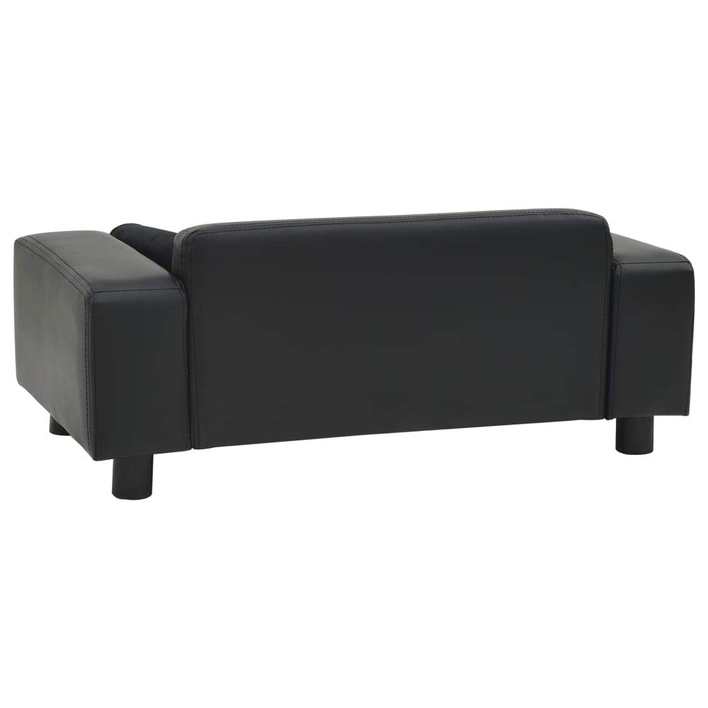 **Charmma Soft Fluffy Calming Orthopedic Sofa Bed for Dogs & Cats – Anti-Anxiety Pet Couch with Memory Foam, Machine Washable, Black, Rectangular (Includes Accessories) – Perfect for Living Room, Bedroom & Travel**