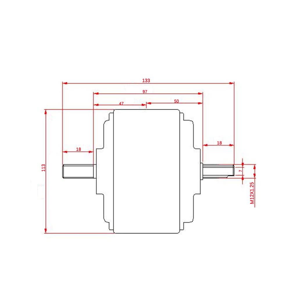 200W Brushless Geared Hub Motor Wheel - 5 Inch 122mm Low Speed High Torque Dual Side Axle for Electric Scooters & Push Carts | Perfect for Urban Commuting & Cargo Transport