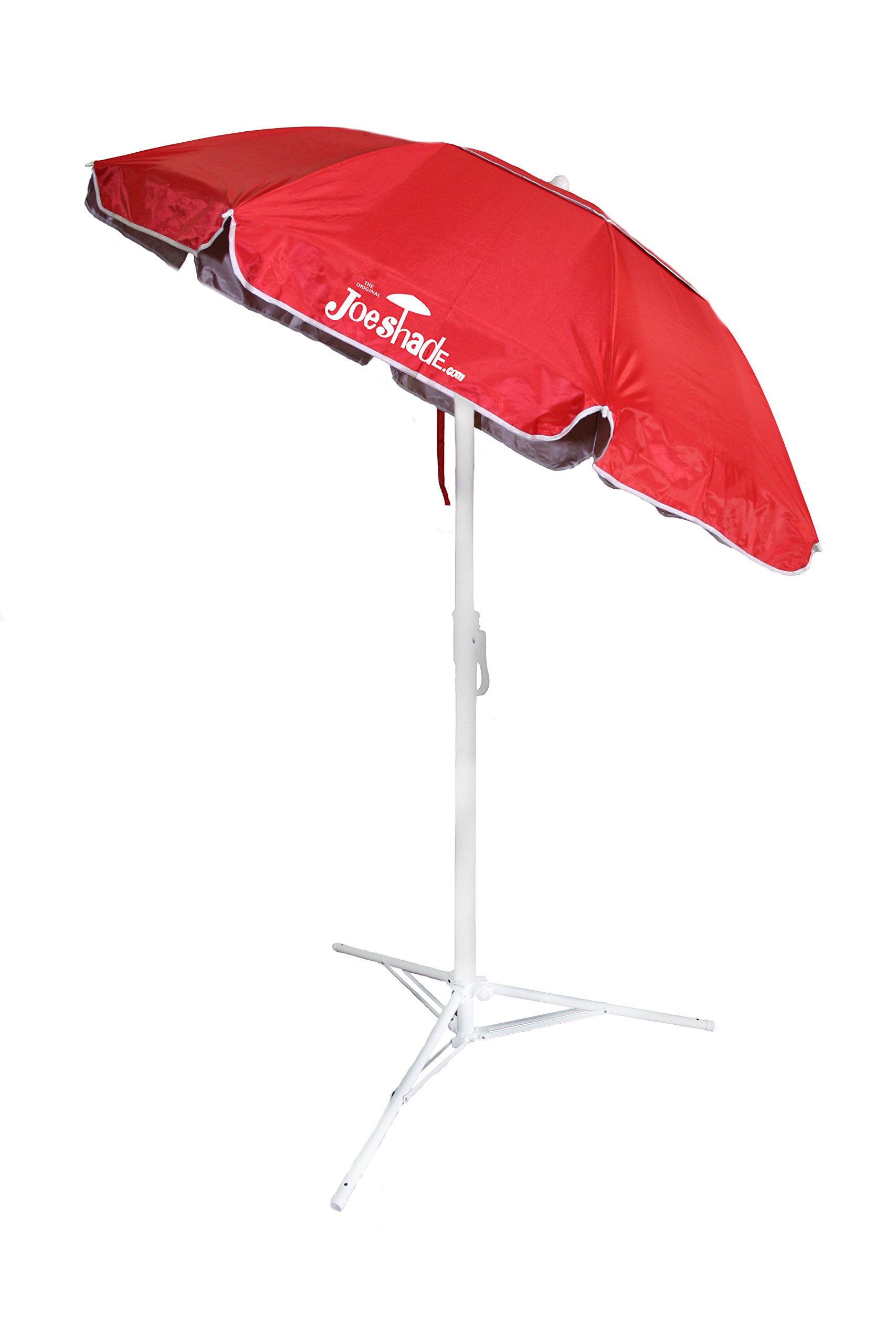 JoeShade Portable Sun Shade - UPF 50+ Sports Umbrella for Outdoor Activities, Beach, Golf, Camping - Lightweight & Windproof (Red) - Perfect for Picnics, Sports Events and Travel