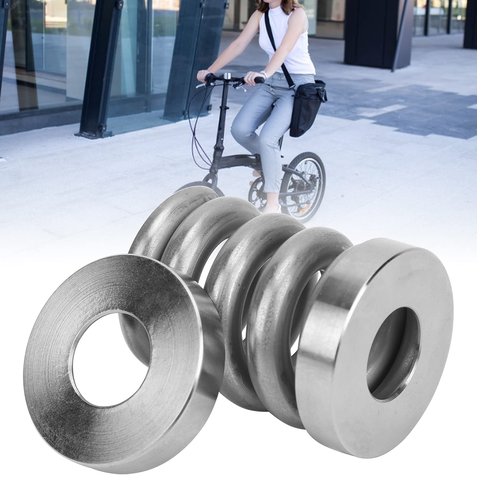 Premium Titanium Coil Spring for Bikes - Lightweight & Durable Shock Absorber for Brompton & Folding Bicycles | Perfect for Urban Commuting & Off-Road Cycling