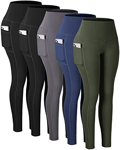 5 Packs - 2 Black/Gray/Navy/Army Green