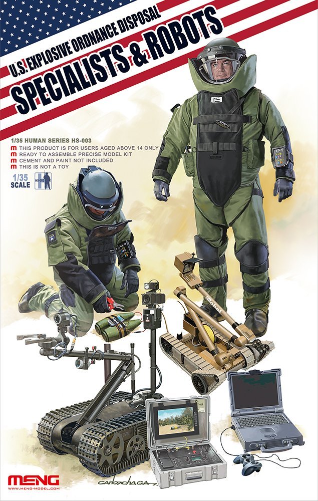 1/35 Scale Explosive Ordnance Disposal (EOD) Specialists & Robots Plastic Model Kit - Military Action Figure Building Set for Collectors & Hobbyists | Perfect for Diorama, Wargaming & Display Scenes