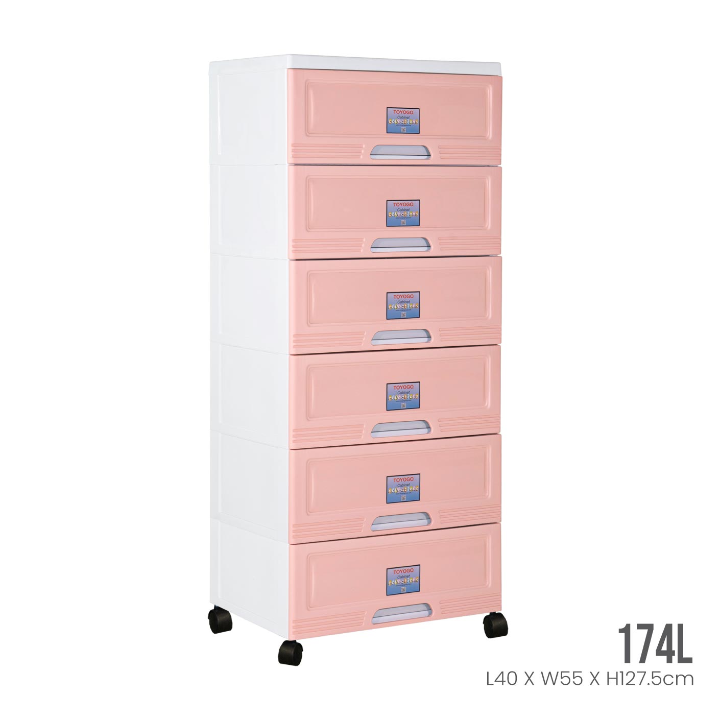 6-Tier Rolling Cabinet with Wheels - Heavy Duty Storage Organizer for Garage, Workshop, or Office - 609 6 Model