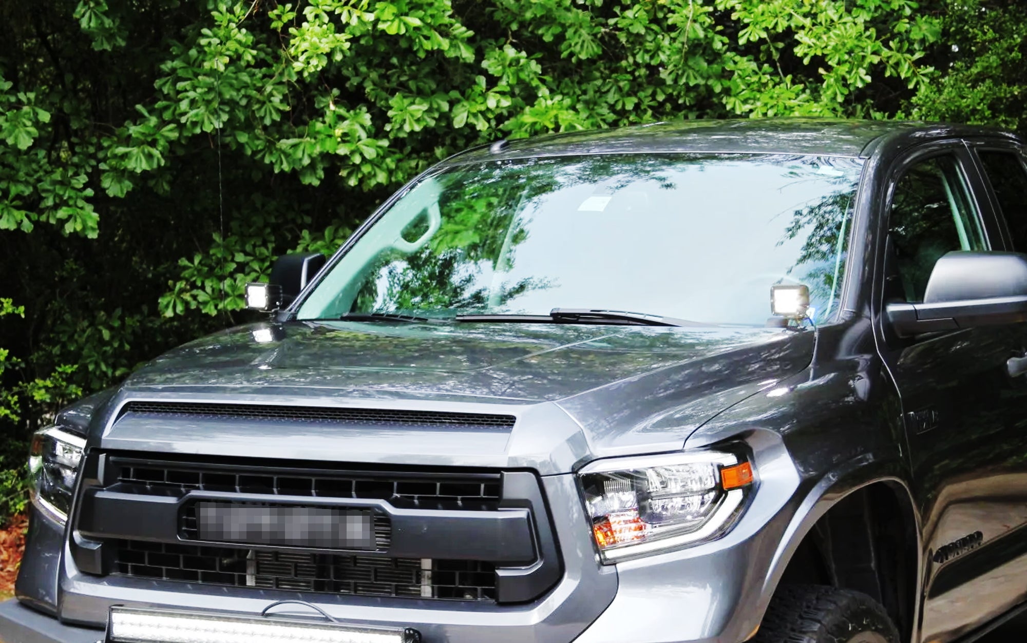 40W CREE LED Pod Light Kit with A-Pillar Brackets & Wiring Harness for 2007-2021 Toyota Tundra - Off-Road Lighting, Fog Lights, Truck Accessories