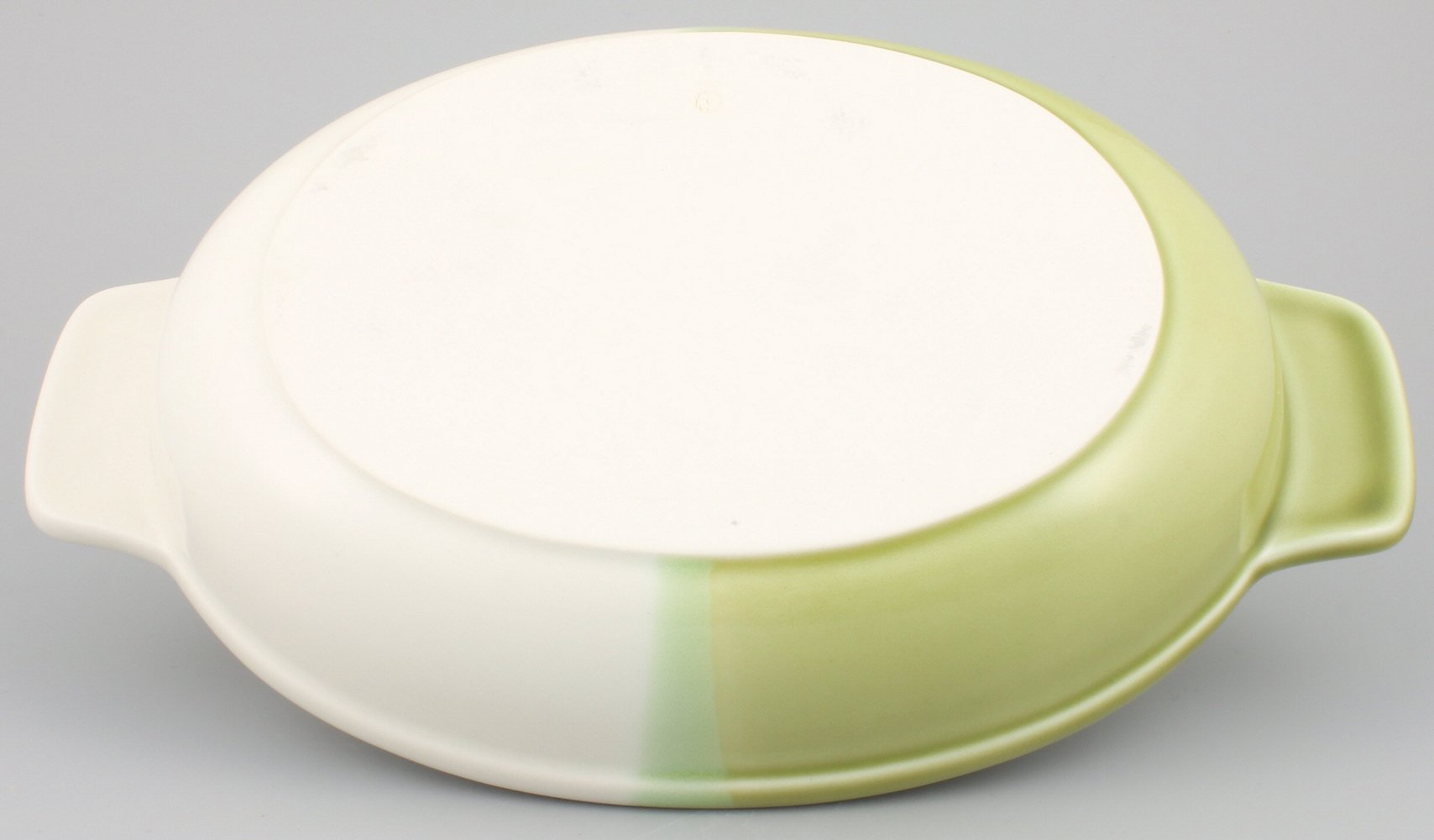 Santo Banko Ware 5756 Green Gratin Dish - Microwave & Oven Safe Half & Half Baking Pan - Perfect for Casseroles, Lasagna & Baked Desserts