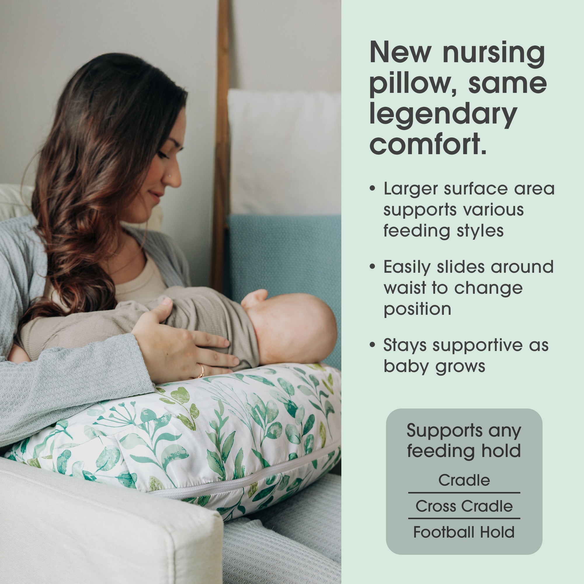 Boppy Original Nursing Pillow and Infant Support - Perfect for Breastfeeding, Bottle Feeding & Tummy Time - Soft, Comfortable & Ergonomic Design for Newborns & Babies