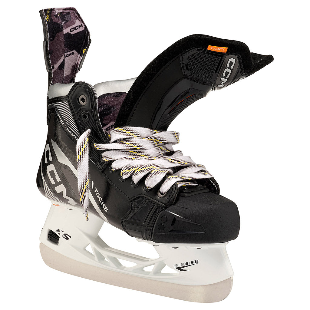 CCM Tacks Vector Premier 2022 Intermediate Ice Hockey Skates - Lightweight Performance Skates for Youth & Adult Hockey Players - Perfect for Rink Games, Training & Competitive Play