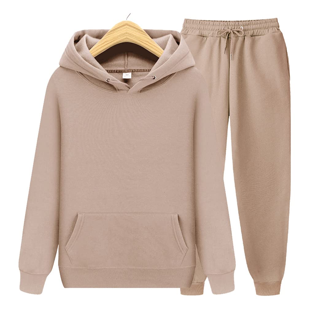 **Men's Tracksuit Set - Hoodie & Jogger Pants Outfit for Gym, Running & Casual Wear | Comfortable Sweatshirt & Long Pants Activewear**