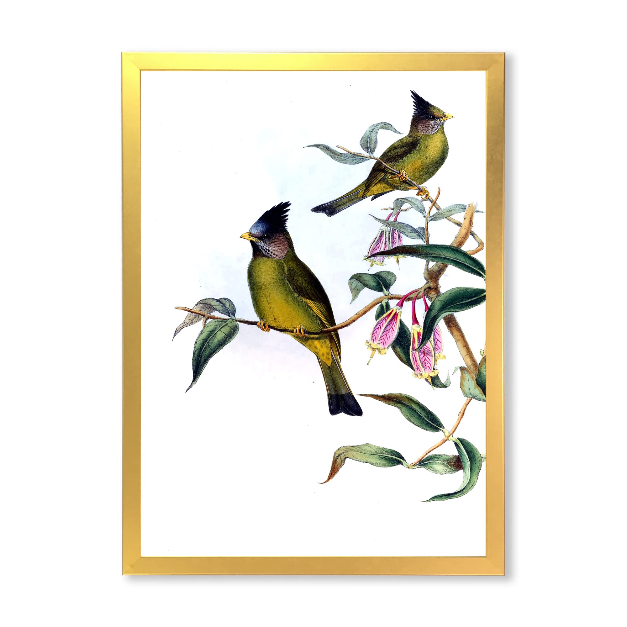 DesignQ Vintage Countryside Animals IX Farmhouse Framed Wall Art - Rustic Home Decor for Living Room, Bedroom & Office