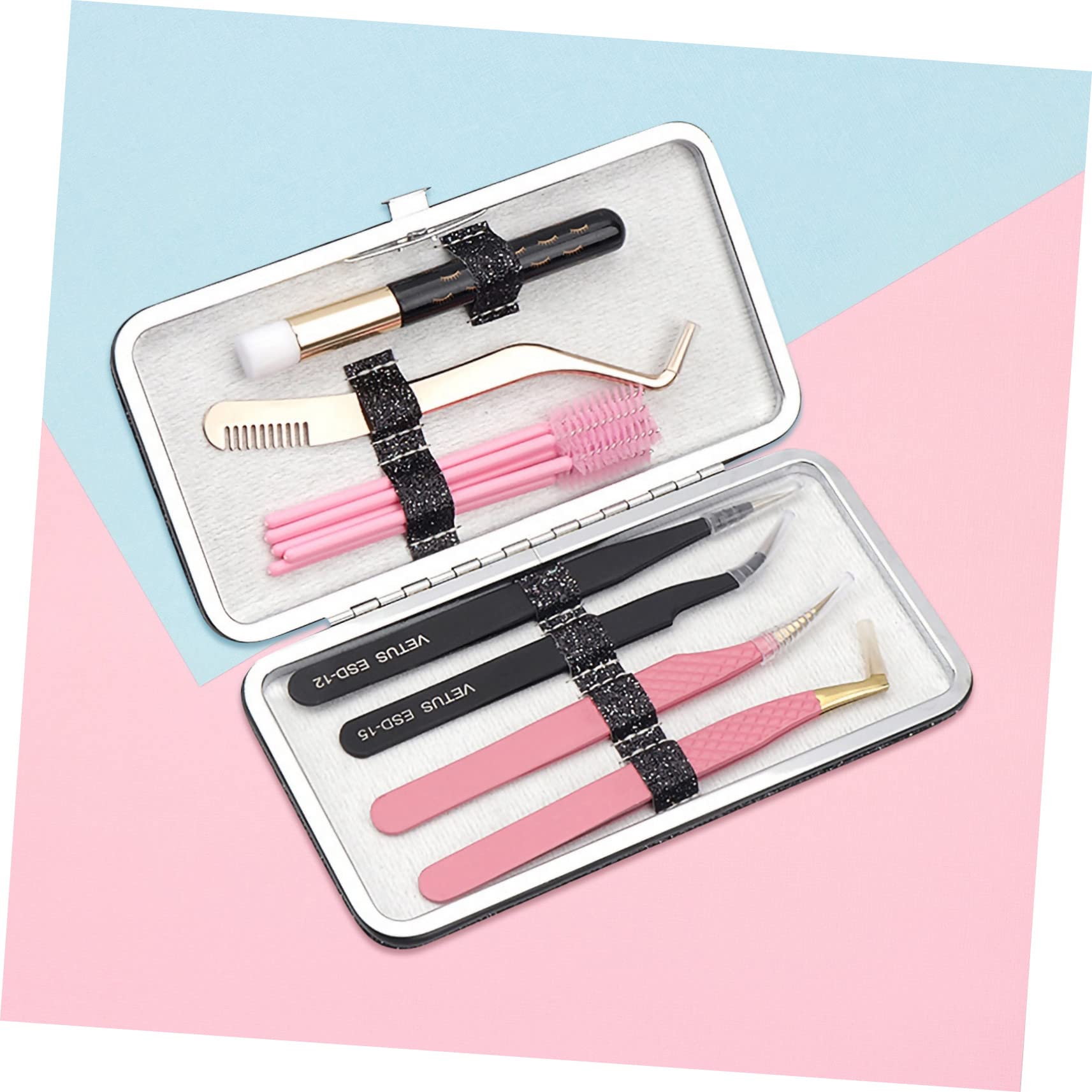 FOMIYES 3-Piece Eyelash Tweezer Storage Case Set - Premium Lash Extension Tweezers Organizer Box with Secure Holder for Salon, Travel & Professional Use