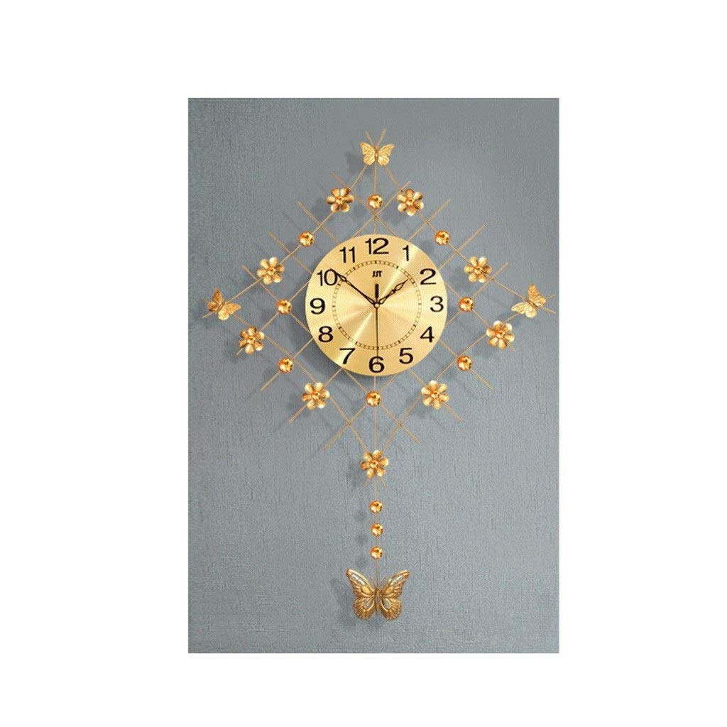 Silent Wall Clock - Decorative Wrought Iron Mute Movement Quartz Clock for Living Room, Bedroom, Office | Modern Minimalist Design for Home & Garden Decor | Perfect for Quiet Spaces, Nurseries and Meditation Rooms