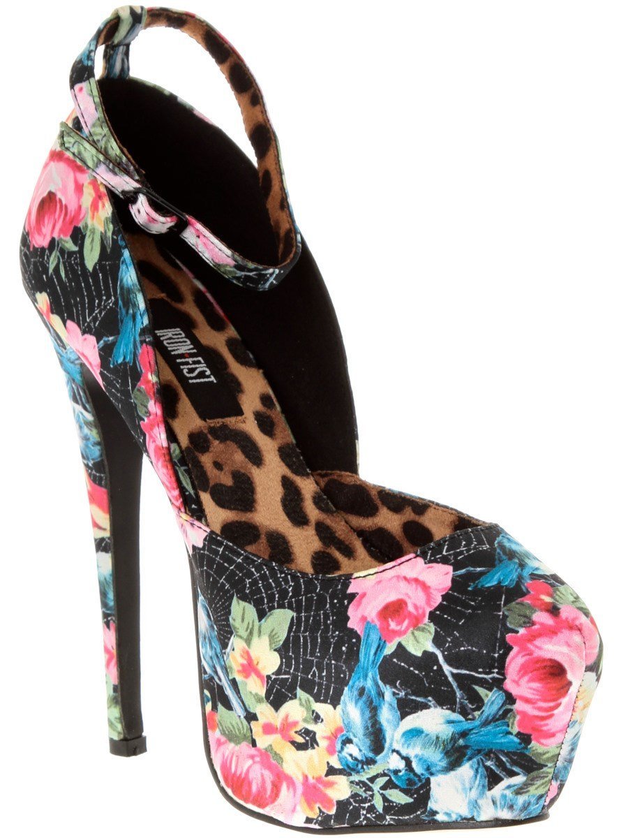 Iron Fist Women's Pretty Bird Super Platform Heels - Gothic Punk Fashion Shoes for Women, Comfortable High Heels for Parties, Nightclubs & Cosplay