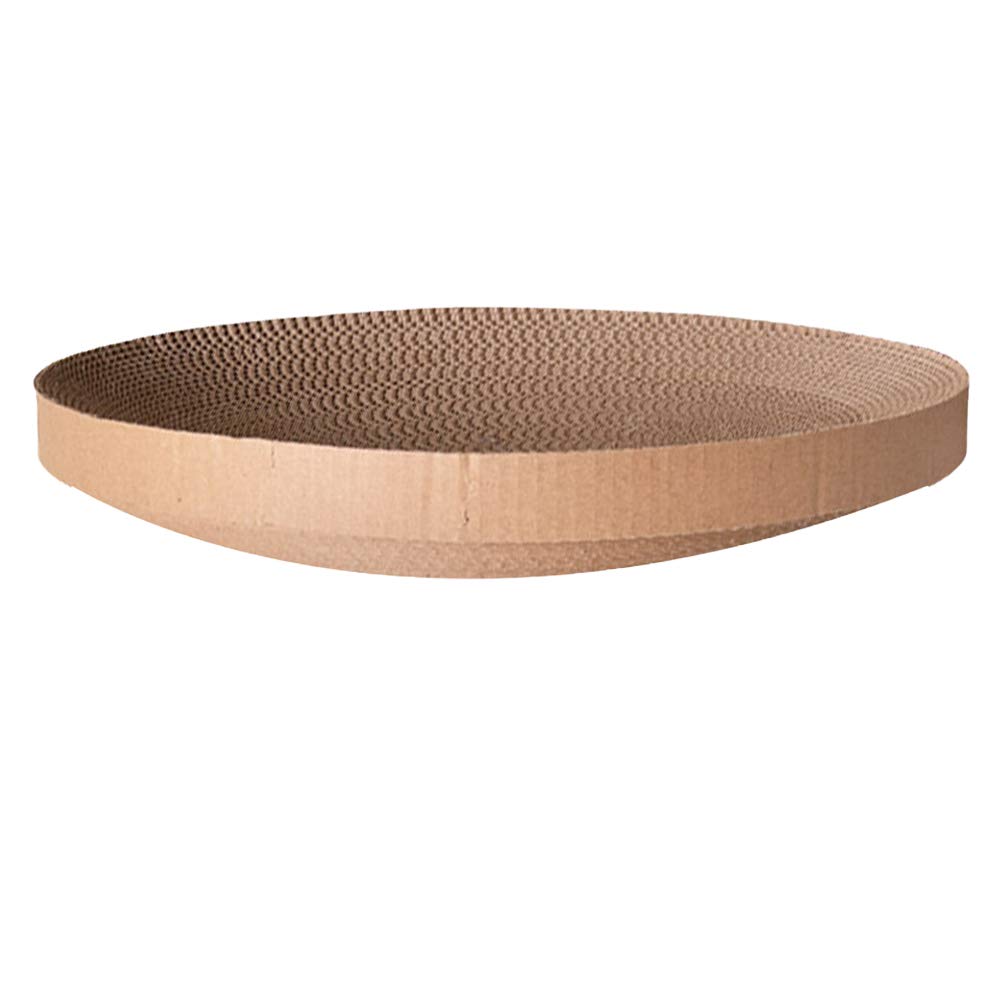 TEHAUX Round Cat Scratcher Cardboard Toy - Durable Pet Scratching Post with Replaceable Core for Indoor Cats | Perfect for Playtime, Nail Care & Stress Relief