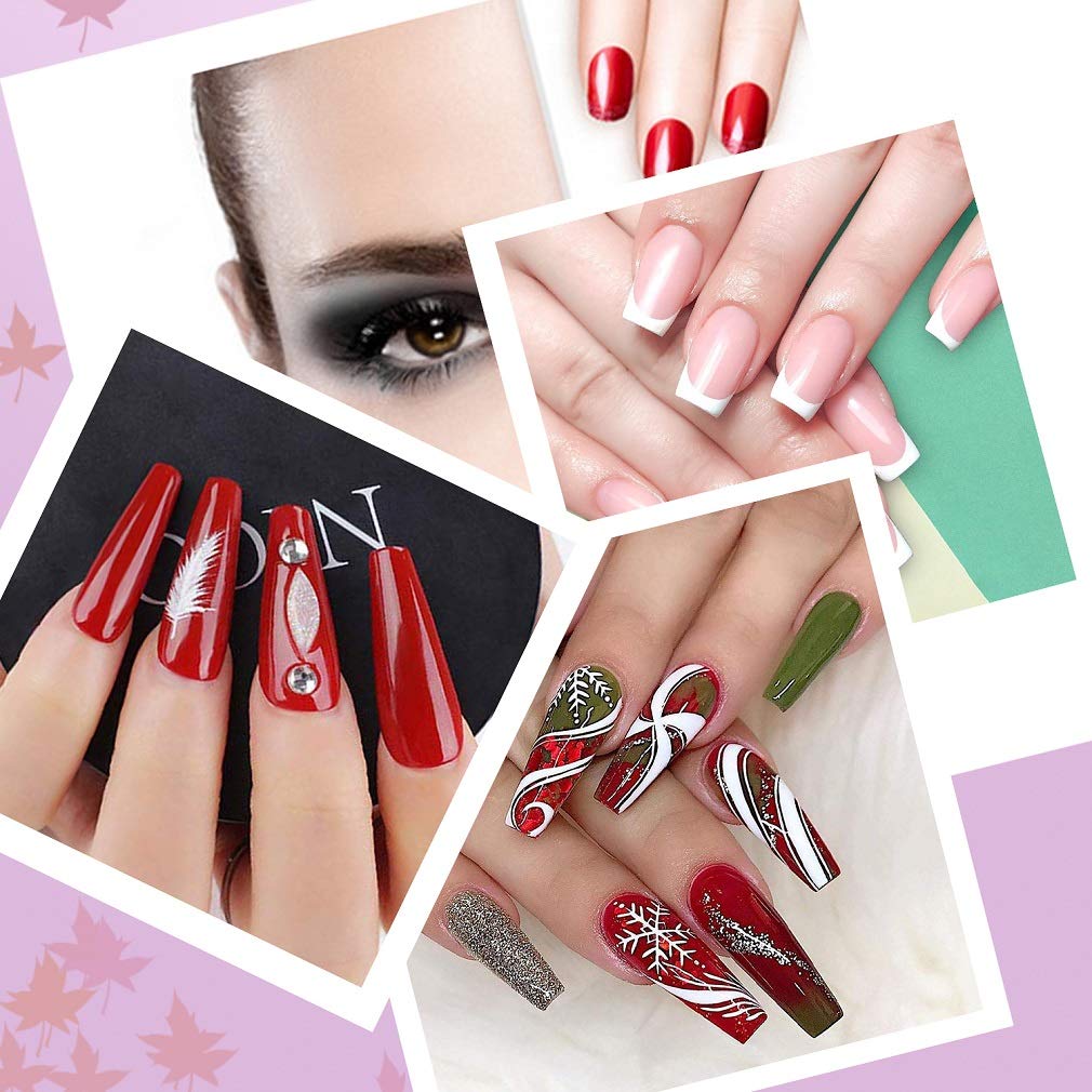 200Pcs Long Acrylic Nail Forms - Thick Nail Art Extension Tips with Numbered Markings | Durable Paper Nail Stickers for Gel & Acrylic Nails | Perfect for Salon Professionals & DIY Manicures at Home