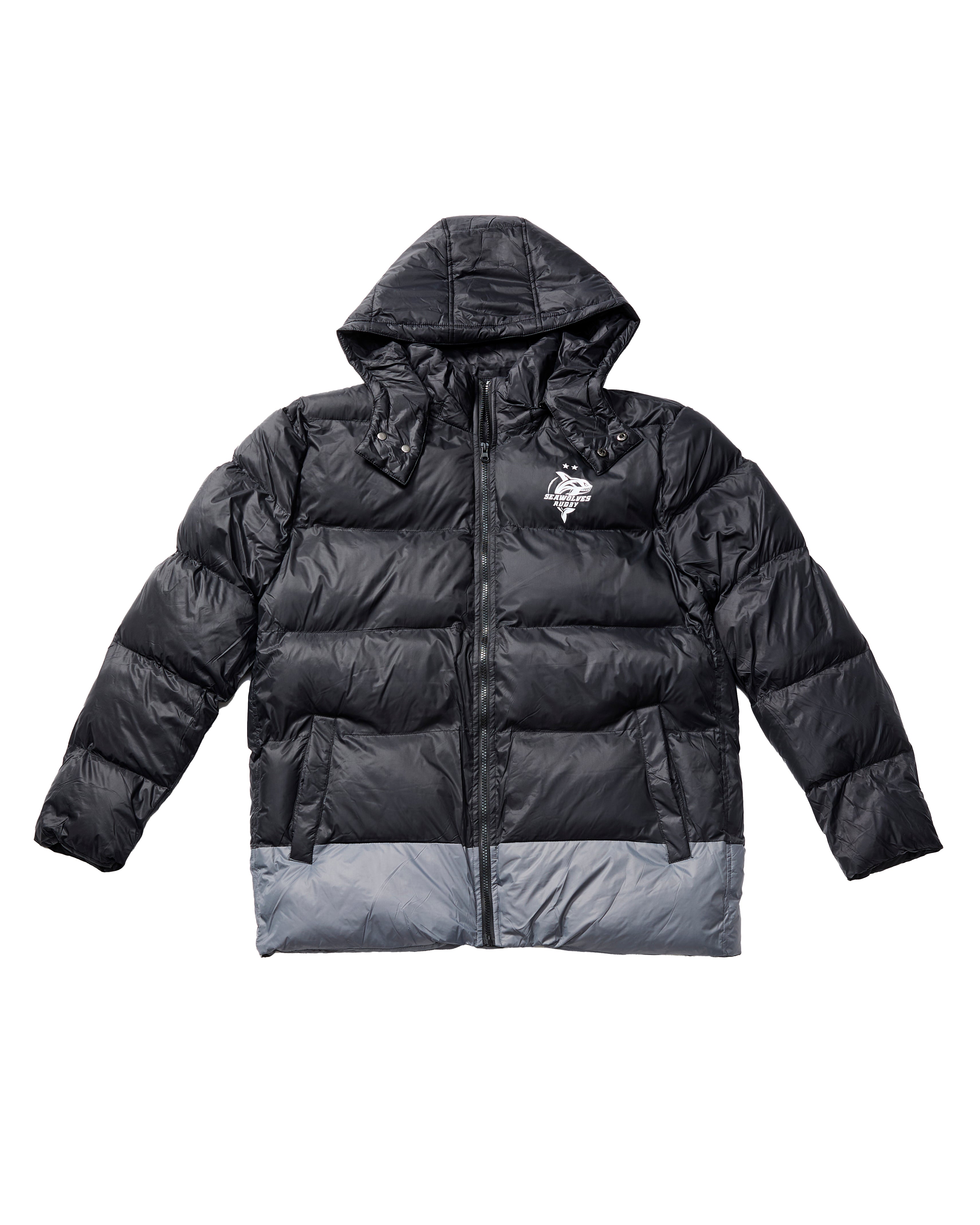 Seawolves Rugby Two-Tone Puffer Jacket for Men - Lightweight Warm Winter Coat - Perfect for Rugby Games, Outdoor Sports & Casual Wear
