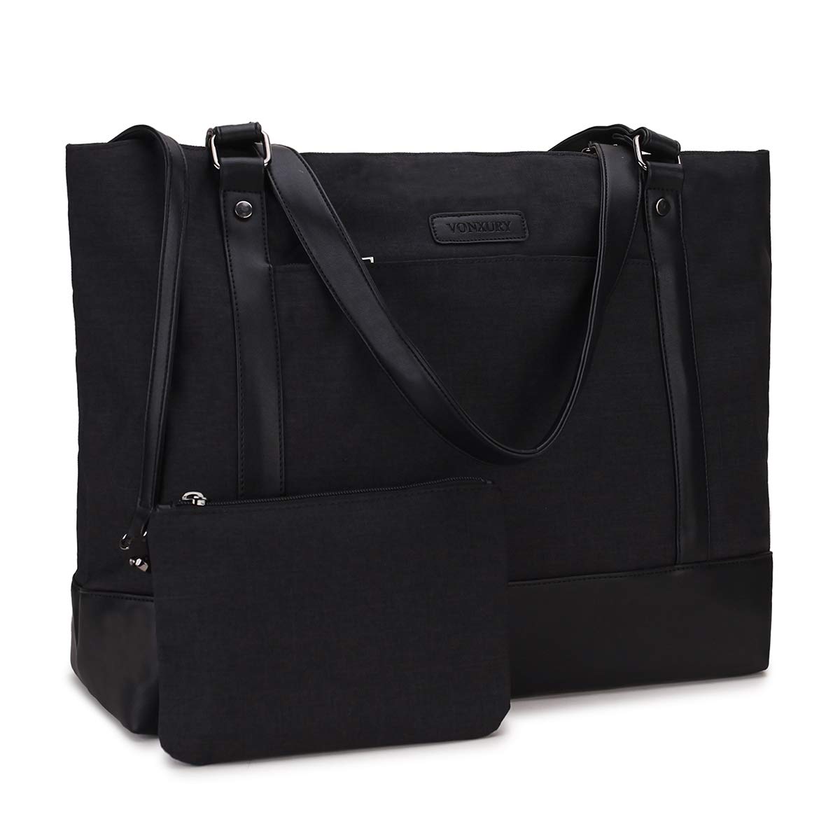 Stylish 15.6 Inch Laptop Tote Bag for Women - Waterproof Work Shoulder Bag with Detachable Pouch - Perfect for Office, School & Travel | VONXURY