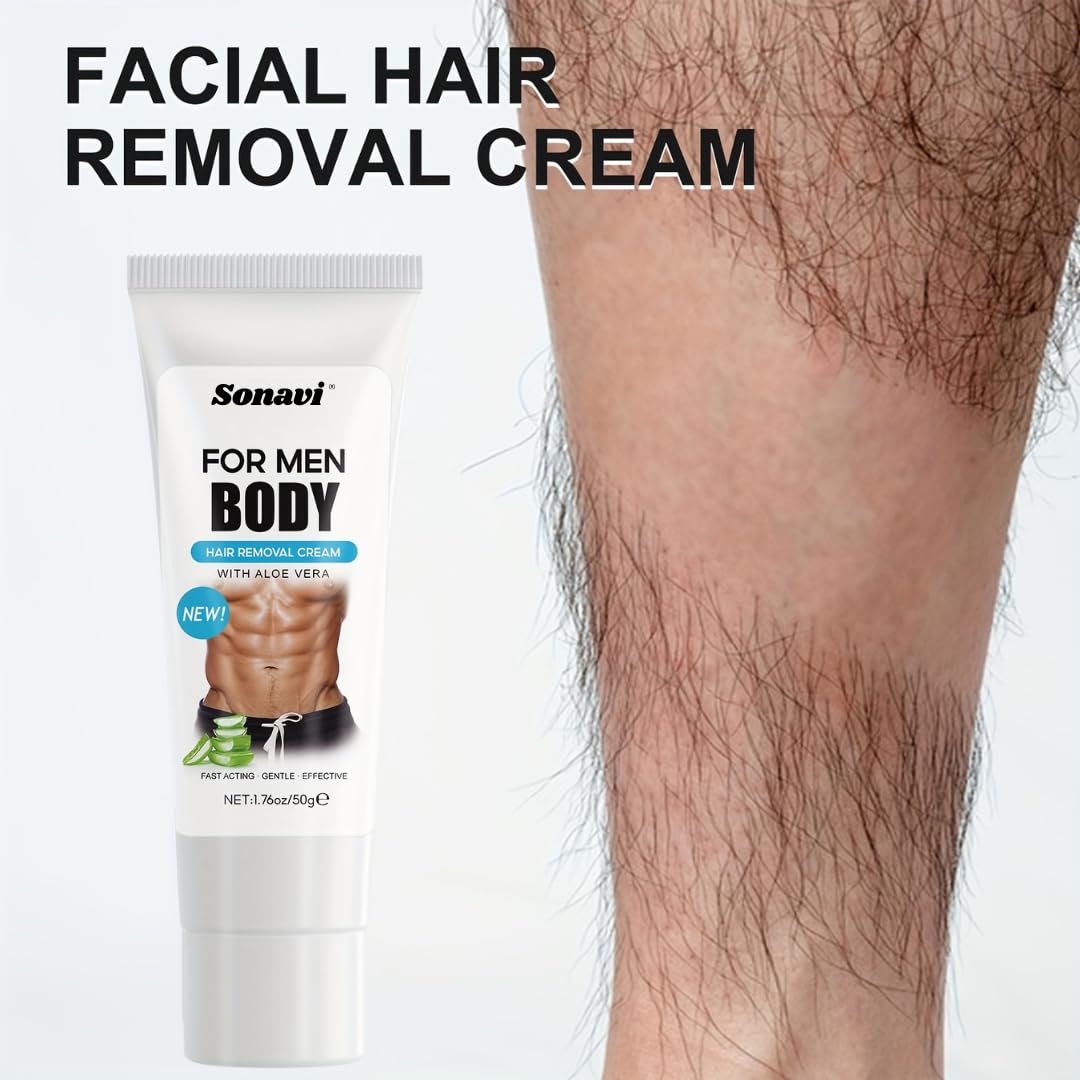 Painless Body Hair Removal Cream for Men - Smooth Legs, Arms, Underarms & Back | Fast-Acting Depilatory Cream | Pack of 3 | Ideal for Gym, Swimming & Summer Activities