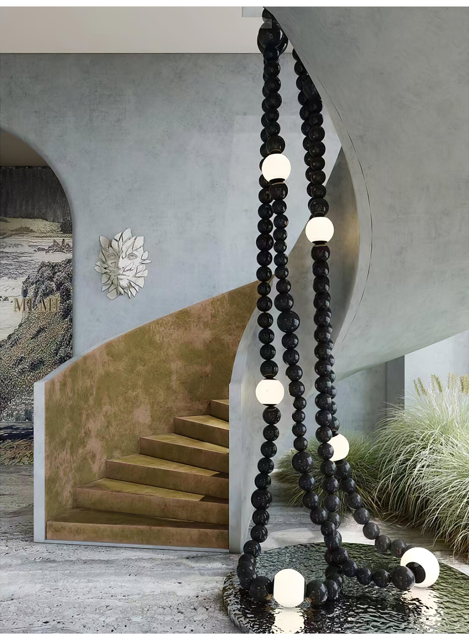 Cosmic Beads Chandelier - Elegant Bohemian Crystal Beaded Ceiling Light Fixture for Living Room, Bedroom & Dining Room Decor