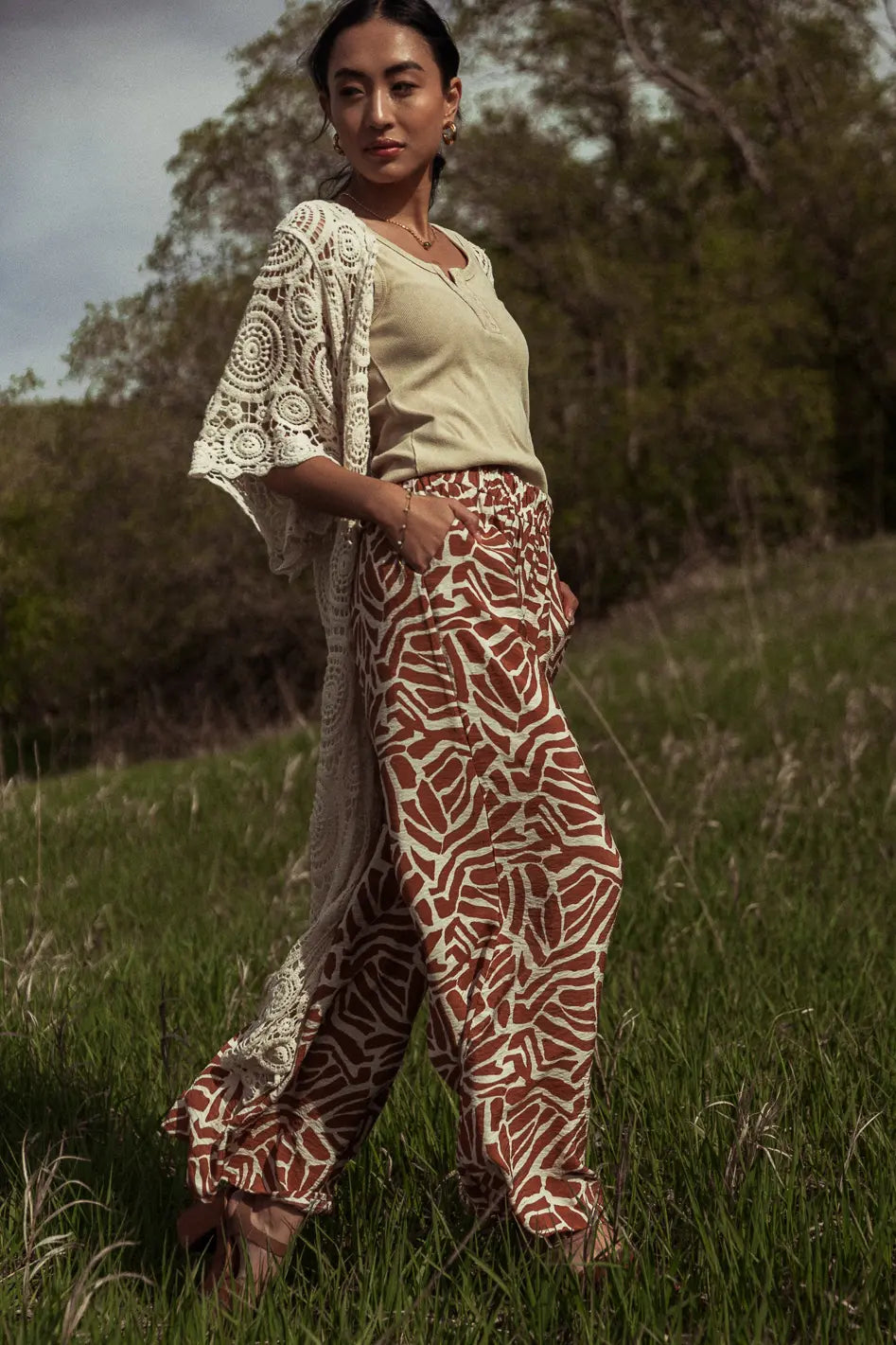 Annika Printed Pants for Women - Stylish Floral Lounge Pants | Final Sale - Perfect for Yoga, Home Wear & Casual Outfits