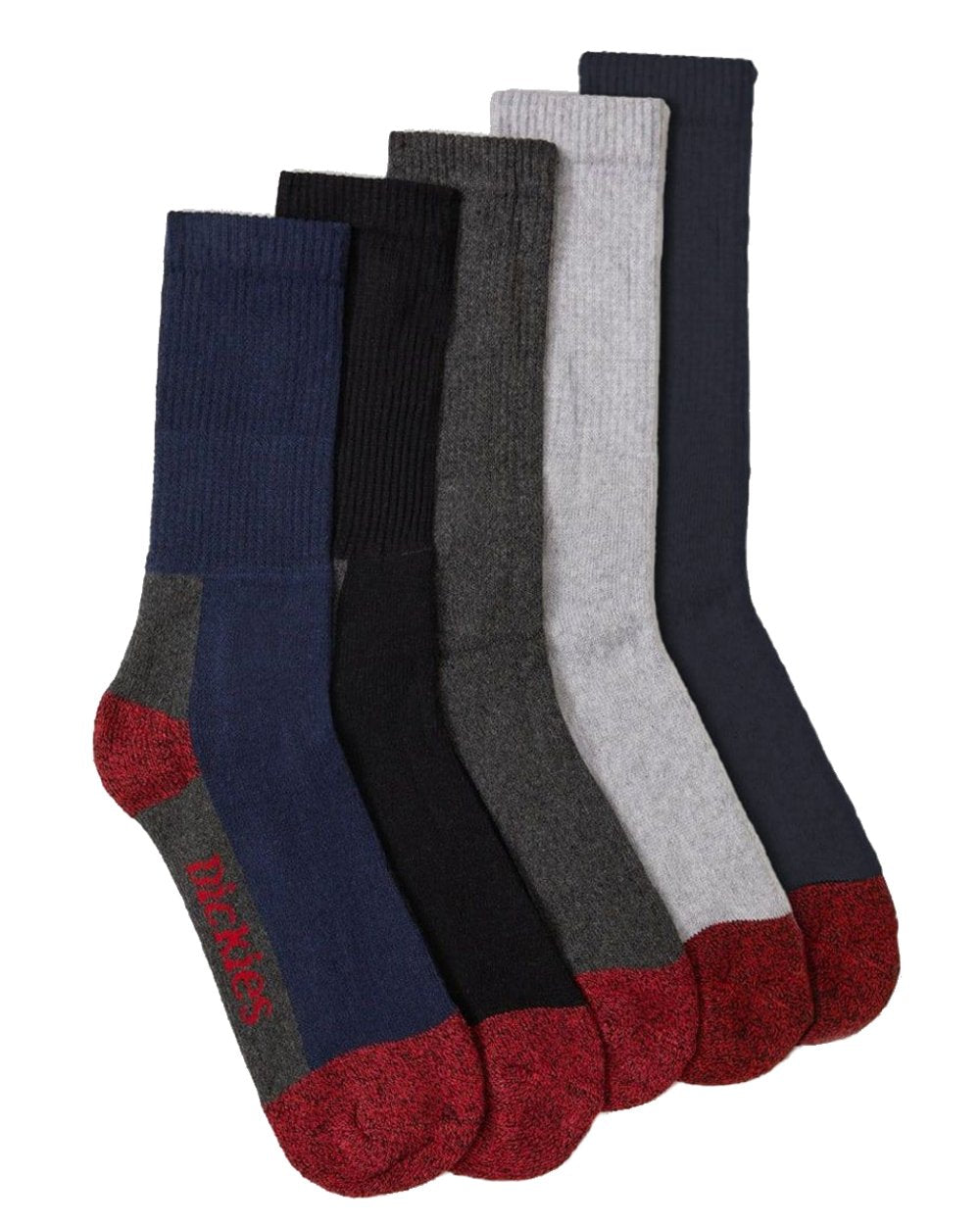 Dickies Cushion Crew Socks for Men & Women - Comfortable Work Socks with Arch Support & Reinforced Heel/Toe - Perfect for Construction, Hiking & Everyday Wear