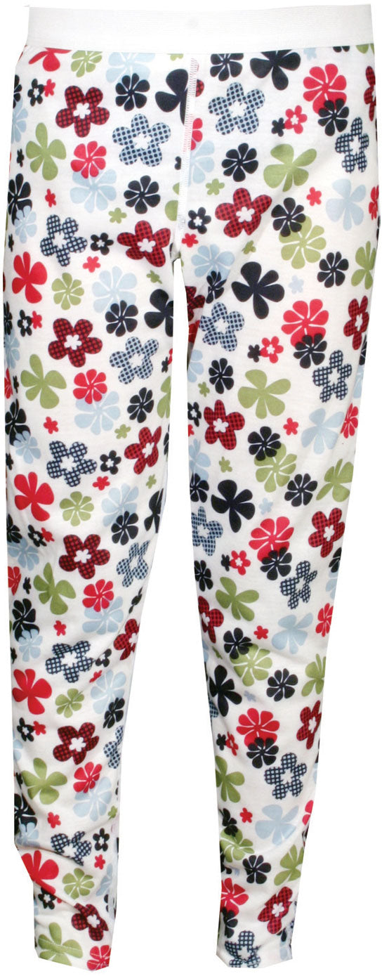 Hot Chillys Youth Pepper Skins Print Bottom Baselayer - Thermal Underwear for Kids, Cold Weather Base Layer Pants - Perfect for Skiing, Snowboarding & Winter Outdoor Activities