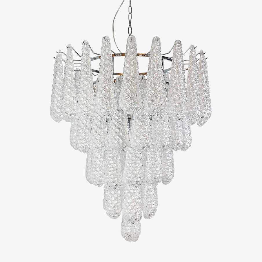 Exquisite Murano Glass Droplet Chandelier - Handcrafted Italian Crystal Pendant Light for Dining Room, Living Room & Bedroom Decor
