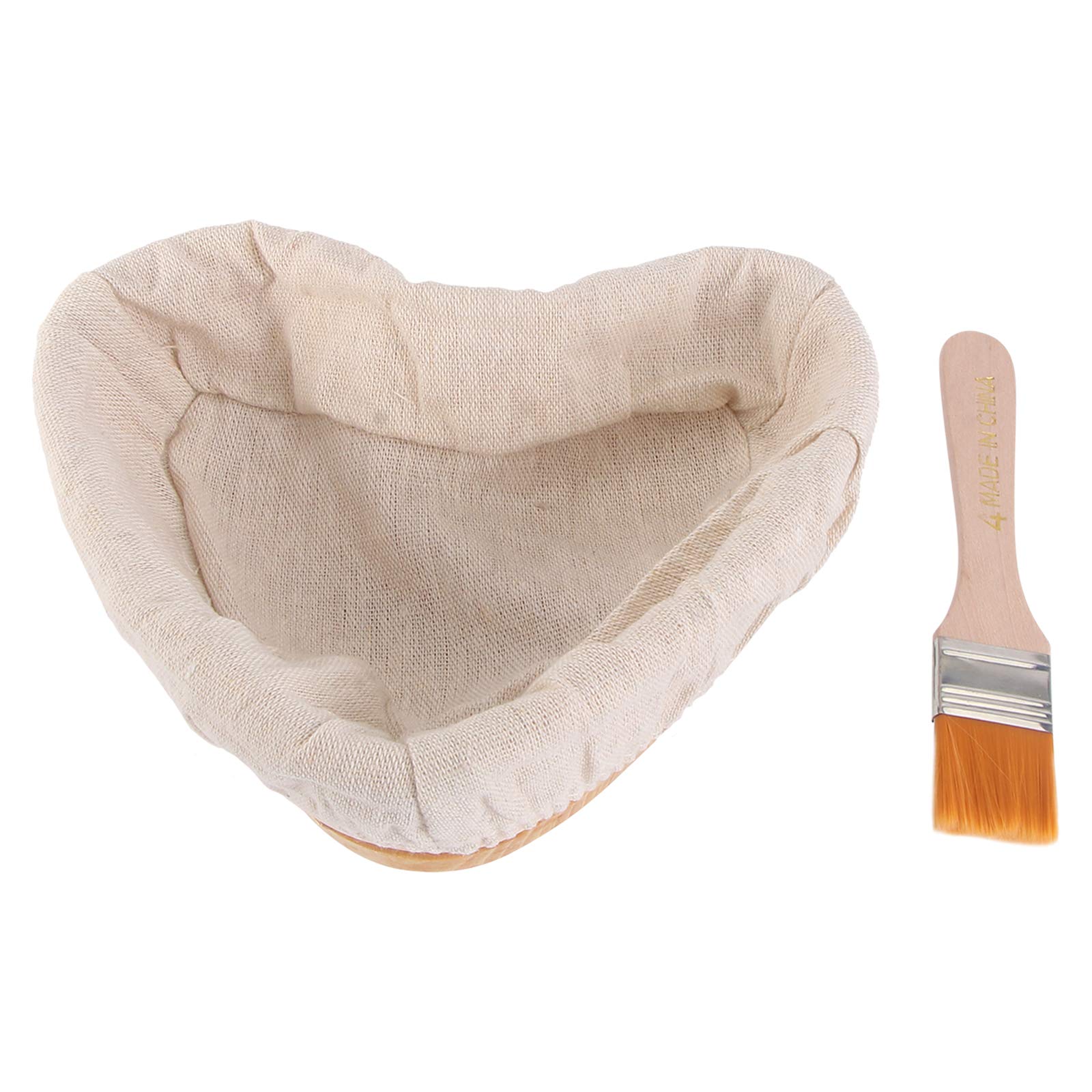 1 Set of Khaki Bread Proofing Basket with Dough Bowl & Brush - Perfect for Artisan Sourdough, Baguette Baking & Homemade Bread Making