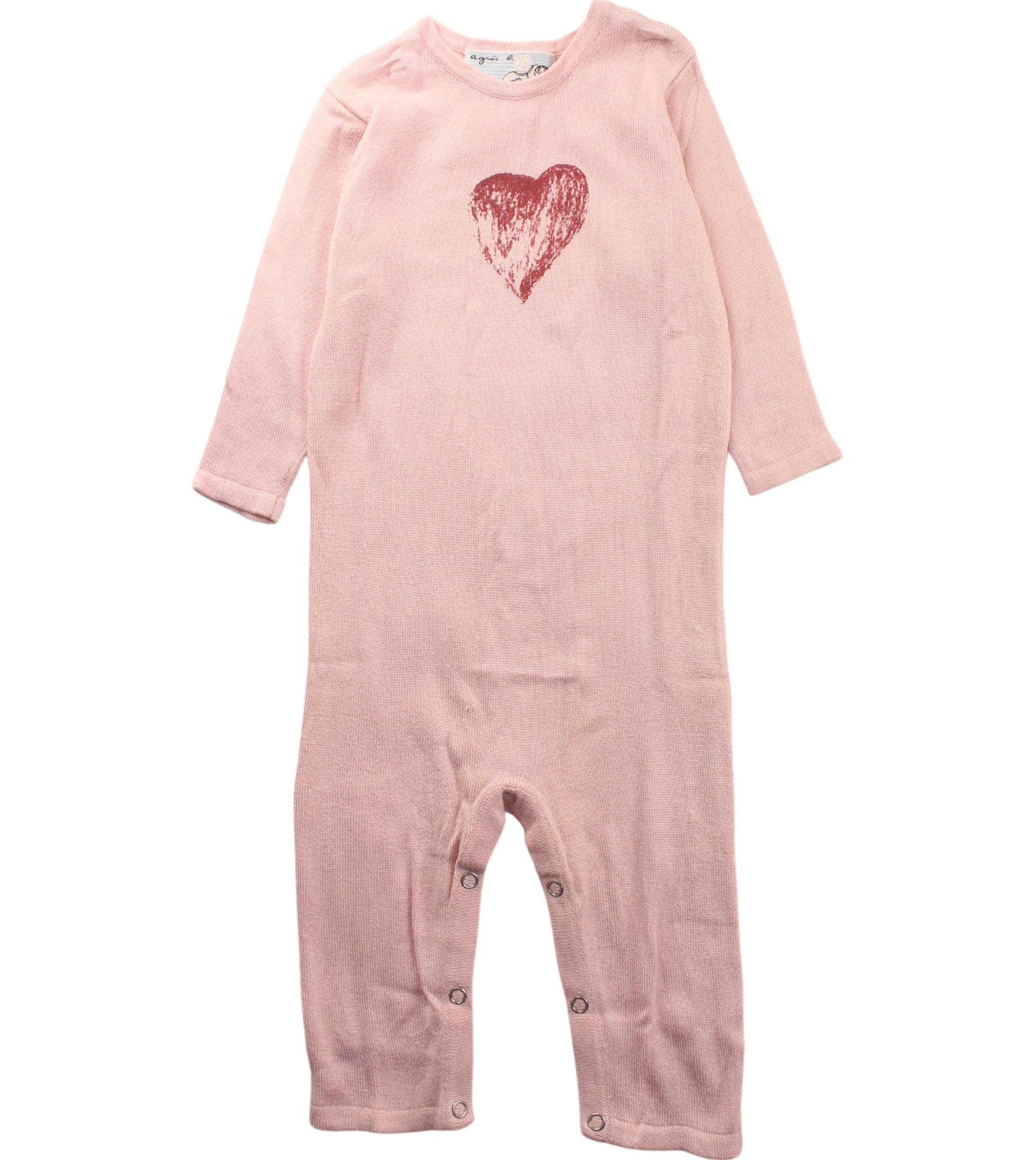 Agnes b. Long Sleeve Jumpsuit for Baby Girls 3-6 Months - Soft Cotton Romper for Playdates & Family Outings