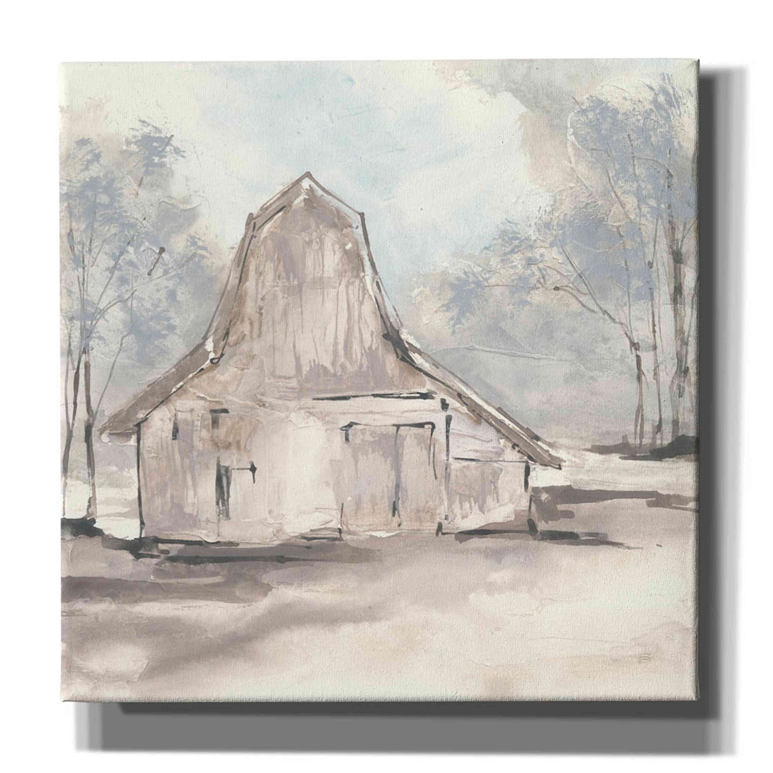 Epic Graffiti 'Barn VI' by Chris Paschke - Premium Giclee Canvas Wall Art Print 37x37 Inches - Modern Home Decor for Living Room, Bedroom & Office