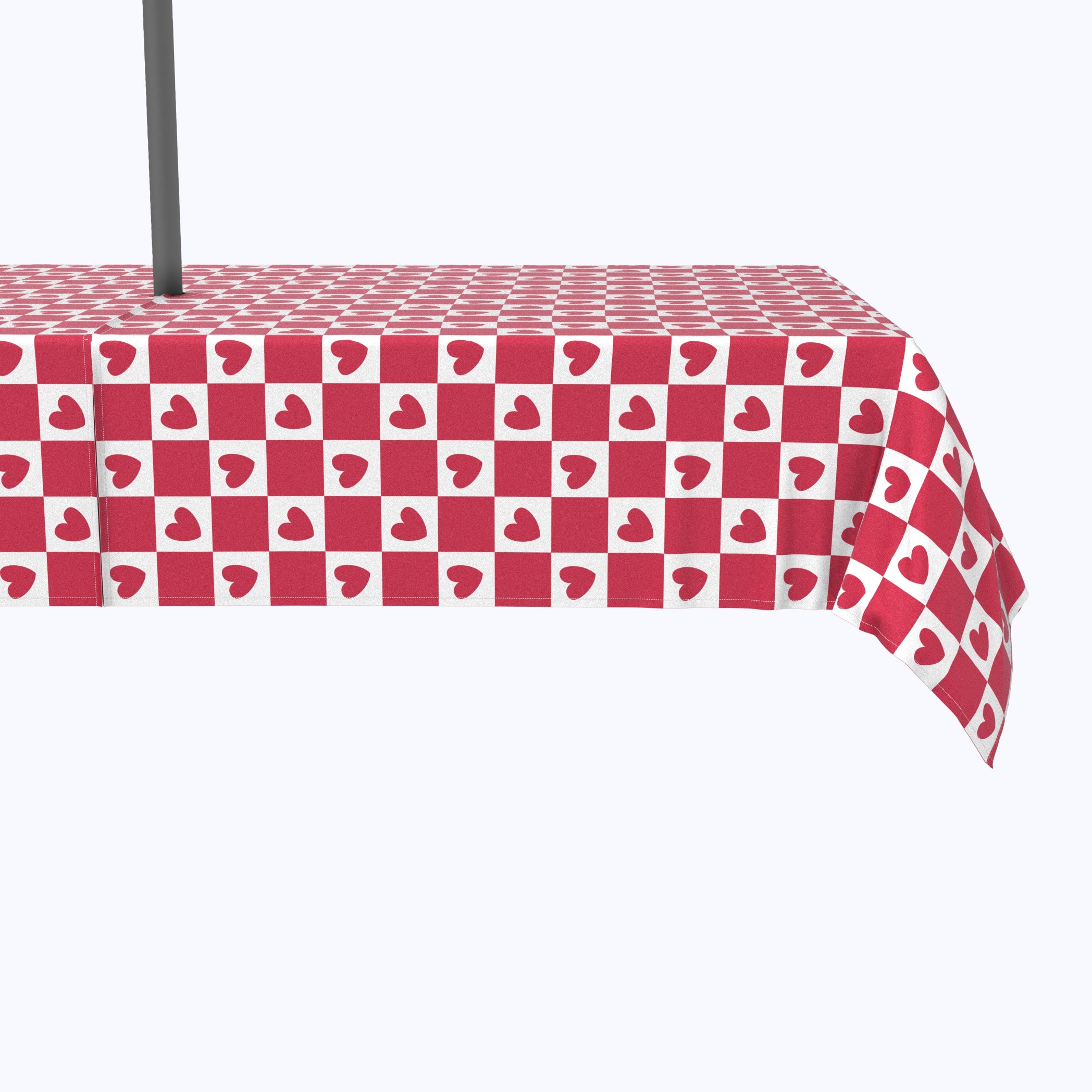 Checkmate Hearts Red Outdoor Tablecloths - Waterproof Picnic Table Cover for Patio, Garden & BBQ Parties - Perfect for Outdoor Dining & Decor