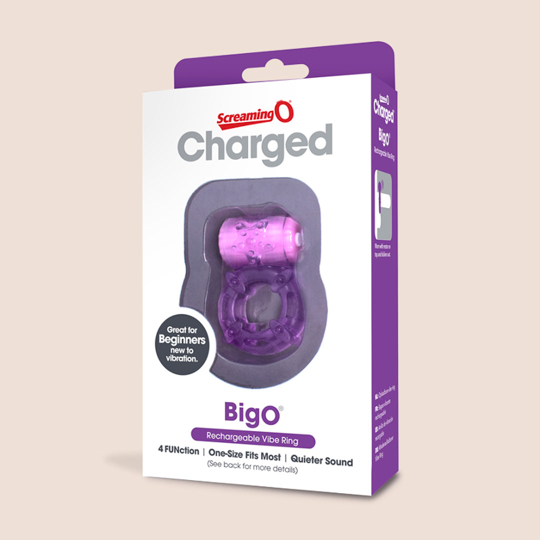 Screaming O Charged™ BigO® Vibrating Cock Ring - Powerful Stimulation for Couples & Solo Play - Enhance Intimacy & Pleasure in Bedroom or Romantic Nights