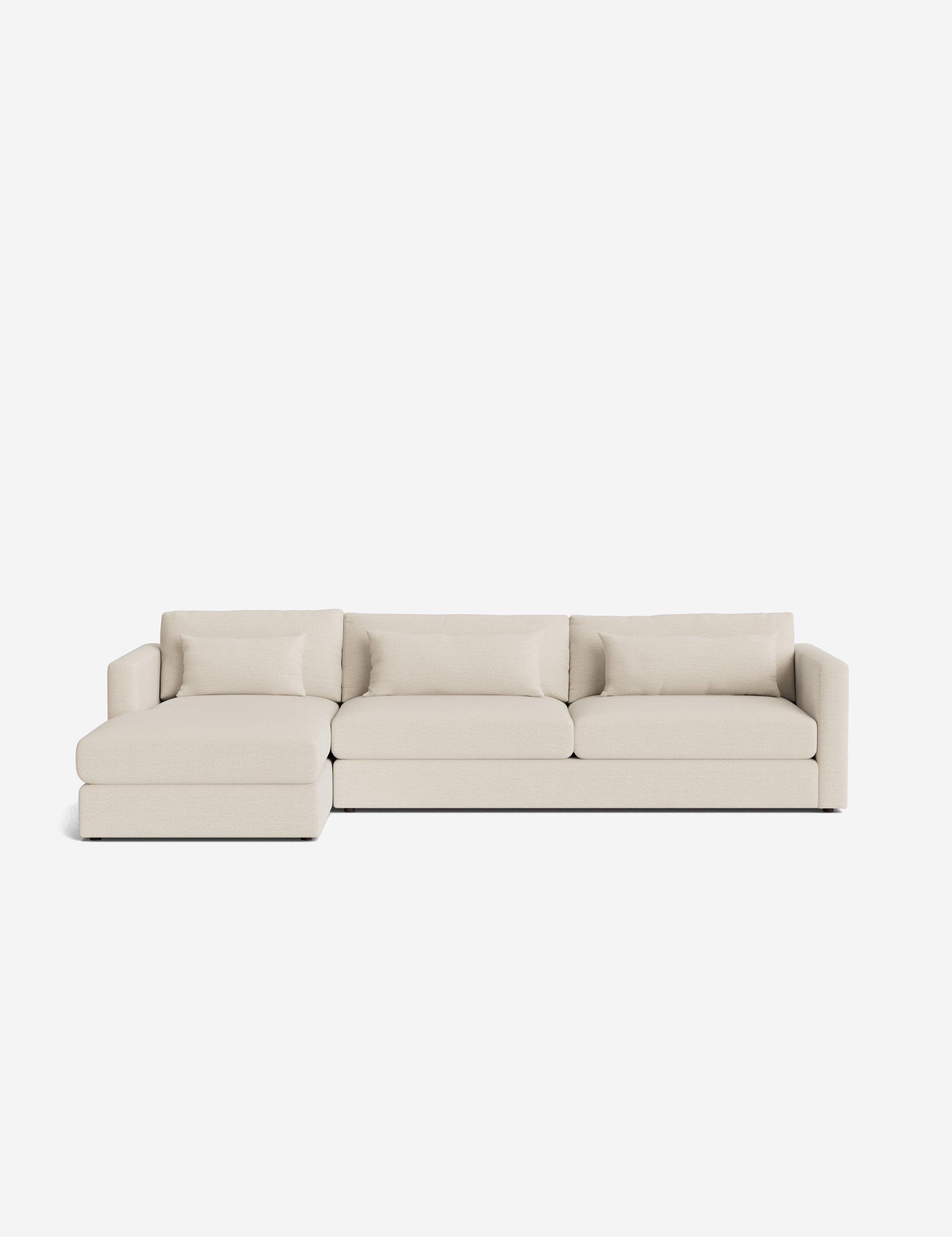 Durham Chaise Sectional Sofa - Modern L-Shaped Couch with Chaise Lounge | Comfortable Fabric Upholstery for Living Room, Family Room & Home Theater