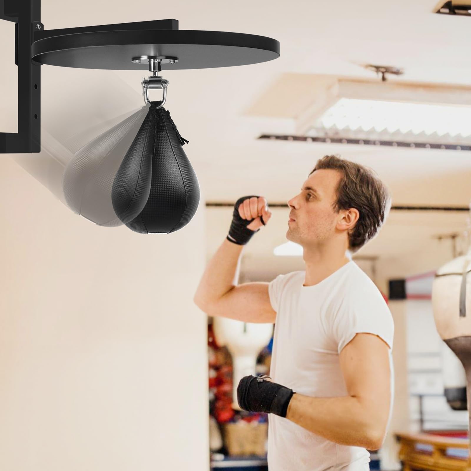 Premium Hardwood Speed Bag Platform Kit - Adjustable Punching Bag Mount with Swivel for Boxing Training & Home Gym Workouts - Perfect for Boxing, MMA, and Fitness Enthusiasts