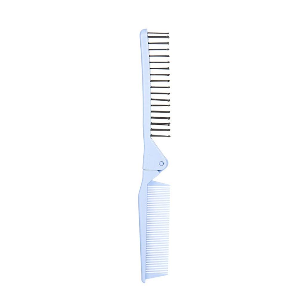 Portable Folding Wide Tooth Comb for Curly Hair - Detangling & Massage Hair Brush - Styling Tool for Women & Girls - Perfect for Travel, Home & Salon Use