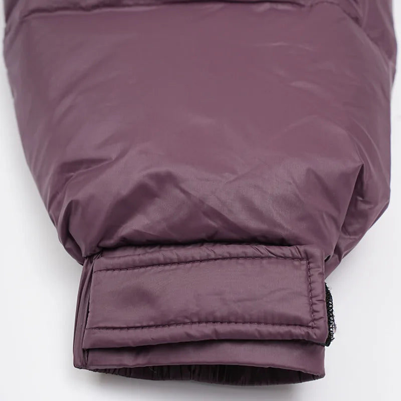 American Style Men's Parka Jacket - Stand Collar, Big Zipper Design, Letter Print, Drawstring, Loose Fit Padded Coat for Winter (CPG2531) | Outdoor Activities, Urban Streetwear & Casual Fashion