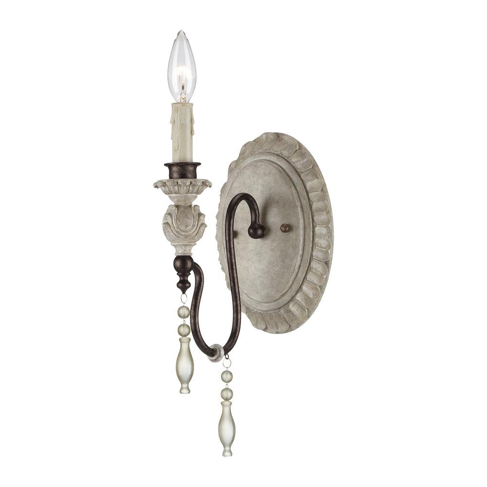 Millennium 7301-AW/BZ White Modern Wall Sconce Light Fixture - Perfect for Bedroom, Hallway & Living Room Lighting Decor